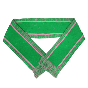 Conjunto de Gorro y Bufanda de Punto Estilo Hermandad Griega Personalizado, Unisex, con Pompón Largo, Rayas y Borde Reforzado, Cálido para Invierno, Acrílico - Product Image 2