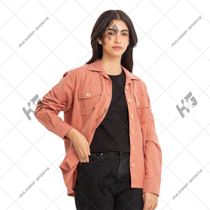 Woman Blouses Cotton Office with Buttons Women Casual Turn Down Collar Long Shirts - Product Image 5