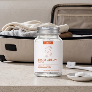 [FROM OREUM] Pasta de Dientes Sólida para Servicio de Habitaciones de Hotel, Sabor Mandarina de Jeju, 60 Tabletas para Baño de Huéspedes - Product Image 5