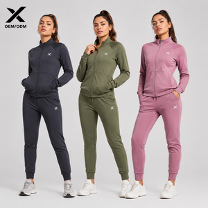 ชุดวอร์มผู้หญิง X Sports City เสื้อแจ็คเก็ตซิปเต็มตัว กางเกงจ็อกเกอร์ ดีไซน์สปอร์ตหลากสี วัสดุระบายอากาศ ใส่ได้ในฤดูใบไม้ร่วง ทรงพอดีตัว รับผลิตแบบ OEM - Product Image 1