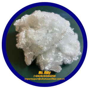ราคาถูก 20D HC สีขาว ใยโพลีเอสเตอร์รีไซเคิลแบบกลวงจากผู้ผลิต Vikohasan PSF สำหรับทำพรมรถยนต์และพรมบ้าน - Product Image 3