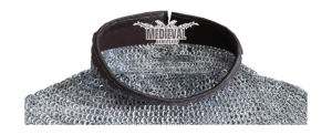 Gorget médiéval en maille de fer, collier de protection riveté, pour chevalier viking, casque de protection, costume de reconstitution, fait main - Product Image 3