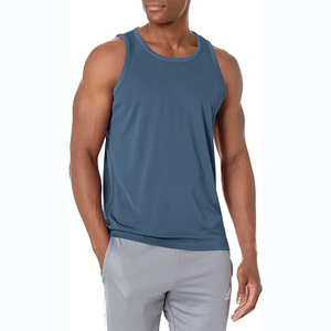Débardeur de sport personnalisé pour homme en polyester/coton respirant pour l'entraînement musculaire et le fitness sans manches - Product Image 4