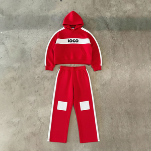 Conjunto de Sudadera con Capucha y Pantalones Deportivos para Hombre, Diseño Personalizado OEM, Estampado Vintage, Transpirable, de Tela Gruesa - Product Image 2