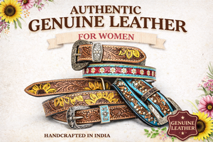 Unisex Strong Classic Hand <b>Tooling</b> Genuine Cowhide Leather Belts Western Style with Custom Length <b>Engraved</b> Design Brown Color - Product Image 5