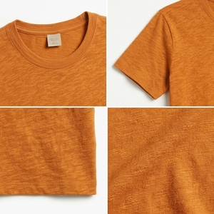 T-shirt décontracté pour homme à col rond, coupe droite, épaules tombantes, 100 % coton 220 g, couleur unie, lourd, écologique et respirant - Product Image 5