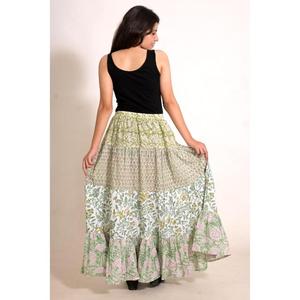 Cotton Bohemian Maxi <b>Skirt</b> Handmade Indian <b>Skirt</b> Printed <b>Long</b> <b>Summer</b> Casual Travel Wear - Product Image 6