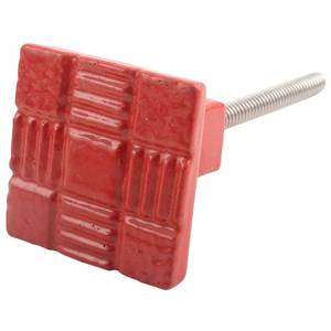 Wholesale Red Square Decorative Dresser Knobs Drawer Pulls Kitchen Cabinet Knobs Furniture Handles & Knobs - Product Image 1