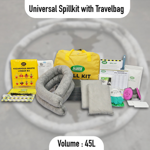 45L Universal Spill Kit with Travel Bag | Industrial Spill Control Kit for Oil, Water & Chemical Absorbent - Product Image 2