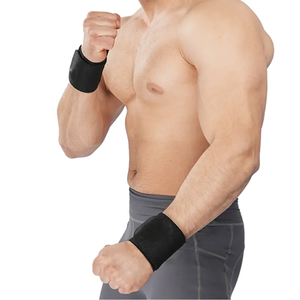 Bandes de soutien pour poignets de sport personnalisées et durables avec sangles réglables, respirantes, en polyester et coton élastique, pour la musculation - Product Image 2