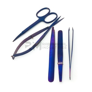 Pince à épiler sourcils RMI en acier inoxydable, couleur plasma bleue, biseautée, pour l'épilation, marque privée - Product Image 5