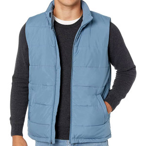 Custom Zipper Puffer Vest Men Warm <b>Quilted</b> Lightweight Sleeveless Jacket Outdoor <b>Winter</b> Insulated Padded Wear - Product Image 2