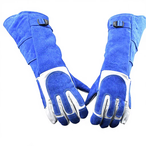 Gants de manipulation des animaux anti-morsure, anti-griffures, anti-coupures, résistants aux produits chimiques, sans latex, bleus, taille unique - Product Image 2