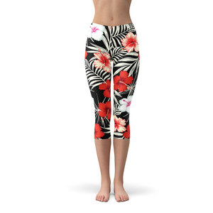 Vêtements de sport pour femmes à imprimé floral, fabrication directe d'usine, pantalon de yoga à taille haute et serré avec poche, leggings sexy - Product Image 1