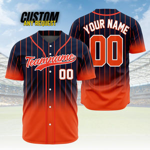 Uniformes de Béisbol Sublimados, Jersey Transpirable de Media Manga con Ajuste Atlético, Personalizable con Nombre de Equipo y Botones, 2026 - Product Image 1