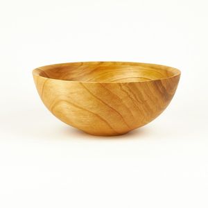 Tazón Redondo Grande de Madera para Servir Ensaladas, Diseño Moderno, Vajilla de Madera, Tazón Redondo de Madera Natural para Servir Sopa - Product Image 3