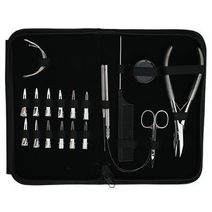 Professional Hair <b>Extension</b> Tool Kit for Salon Styling with <b>Beads</b> Crimping Tool Tail Comb, Mini Scissor and <b>Beads</b> Storage Box - Product Image 1