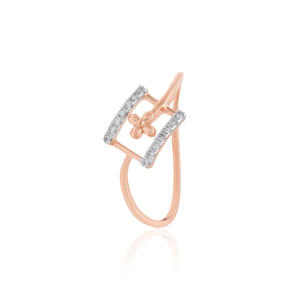 Anillo de Oro Rosa con Diamante Natural de 0.08 Quilates, Corte Brillante Redondo, Color HI, Claridad VS SI, Certificado IGI, para una Elegancia Atemporal - Product Image 3