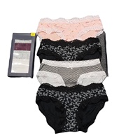 Couleur unie broderie à la mode femmes grande taille culotte coton respirant doux sexy confortable culotte pour les femmes de BD