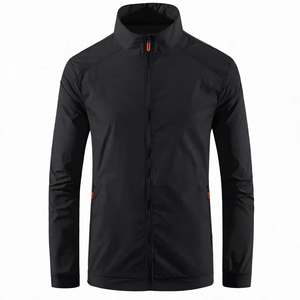 <b>Men</b> Ice Silk Sun Protection Stand Zipper Front Thin <b>Summer</b> Lightweight Windbreaker Waterproof Outdoor Sports <b>Coat</b> Breathable - Product Image 4