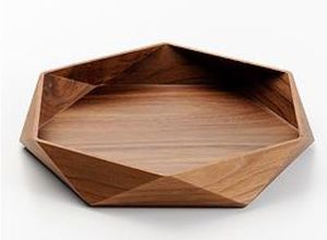 Plateau de service rond en bois naturel fait main pour la maison, la cuisine, la table à manger, la table basse, le restaurant, le café, l'hôtel, le petit-déjeuner, les collations - Product Image 2