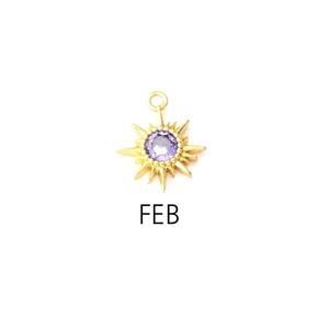 Sunburst Amethyst Crystal Pendant Gold Plated February Birthstone <b>Charm</b> Handmade Gemstone Necklace Jewelry Gift for Women - Product Image 1