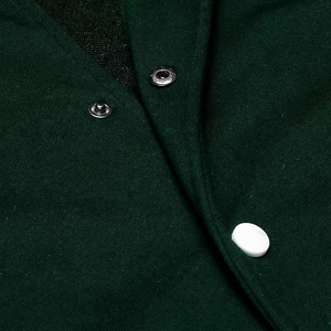เสื้อแจ็คเก็ตเบสบอลแบบ Varsity ปักลาย Chenille ของ OEM พร้อมแขนหนังแบบกำหนดเองสำหรับผู้ชาย - Product Image 6