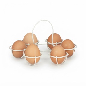 Large Capacity Spiral Egg Skelter Deluxe Modern Chrome Plated Metal Egg Storage Organizer Freestanding Wire <b>Chicken</b> Egg Holder - Product Image 2