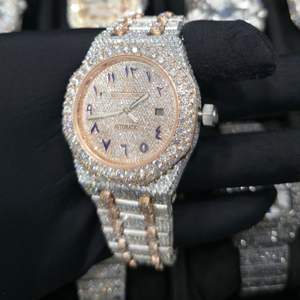 Reloj de Acero Inoxidable con Diamantes Estilo Hip Hop 2026 para Hombre, Lujoso, Plateado, con Movimiento Mecánico, 16mm, Resistente al Agua, en Oferta - Product Image 3