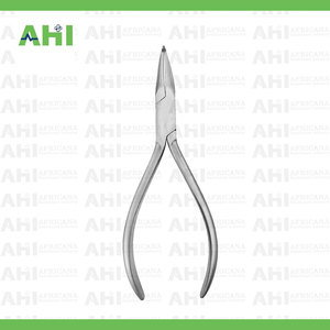 Pince orthodontique manuelle Crown droite et courbée 14 cm en acier inoxydable de haute qualité avec pointe dentée et poignée ergonomique – Instruments dentaires - Product Image 5