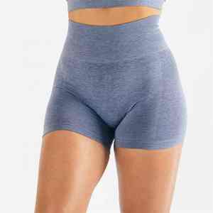 Shorts de sport taille haute pour femmes avec logo personnalisé, shorts d'entraînement anti-transpiration pour le fitness, le yoga et l'entraînement - Product Image 5