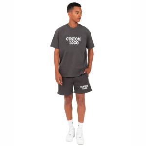 Breathable Sportswear Men Tracksuit <b>Set</b> Summer Plain Short Sleeve T Shirt Sportswear Shorts Sweat Suit 2 Piece Outfits <b>Set</b> - Product Image 1