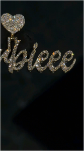 Colgante de plata 925 con letras personalizadas y moissanita, estilo hip-hop, para unisex. - Product Image 4