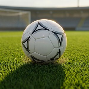 Soccer Ball Star Pattern Blue Yellow White Durable Match <b>Training</b> Outdoor <b>Football</b> 0.4-0.45kg Inflated Packing - Product Image 1