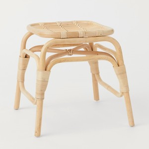 Triangle light wood counter <b>stool</b> natural rattan ottoman <b>stools</b> eco friendly home furniture - Product Image 3