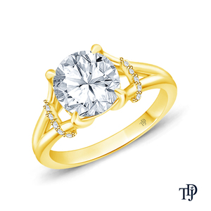 Anillo de compromiso de oro de 10K con diamantes antiguos (naturales) en corte baguette y redondos, fabricante internacional mayorista y minorista OEM. - Product Image 3