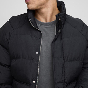 Custom Logo Option standing collar Men Lightweight Puffer Jacket Waterproof Breathable Polyester <b>Coat</b> - Product Image 3