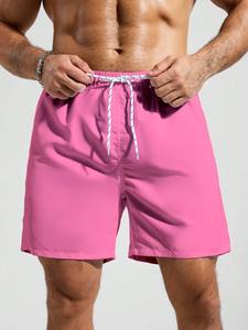 กางเกงว่ายน้ำชายแบบ unisex แห้งเร็ว น้ำหนักเบา ระบายอากาศได้ดี ลายดอกไม้ ผ้าทอ เอวผูกเชือก กระชับพอดีตัว - Product Image 3