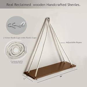 Hot Sale Industrial Style <b>Wall</b> Mounted Shelf <b>Unit</b> with Solid Wood Boards and Iron <b>Brackets</b> <b>for</b> Home Available <b>For</b> Sale - Product Image 5