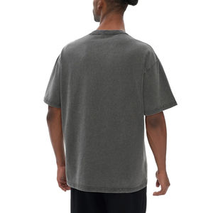 Camisetas Oversize de Corte Holgado con Logo Personalizado, de Alta Calidad, Estilo Vintage con Lavado Ácido, para Gimnasio y Fitness, para Hombre - Product Image 4