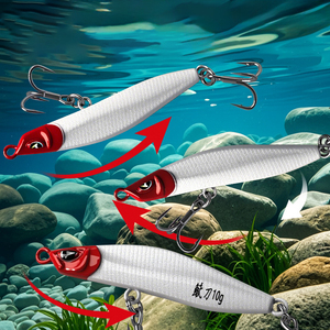 4X Hameçons triples métalliques pour eau salée et eau douce, jigs de pêche lourds coulants 10g 15g 18g 22g pour la pêche au bar en jigging - Product Image 1