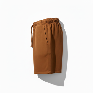 Men's Brown Polyester Canvas Shorts Front Embroidered Bear Logo Stay Wild <b>Elastic</b> Waist Casual Mid Quick Dry Breathable - Product Image 3