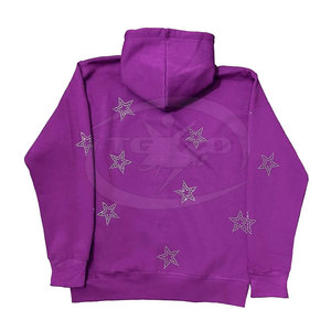 Customized Color Winter 100% Cotton High Quality <b>Rhinestone</b> <b>Hoodies</b> Low Price Wholesale New Arrival - Product Image 2