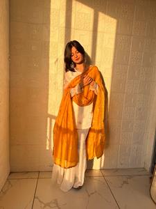 Ensemble Sharara Palazzo brodé pour femmes, Salwar Kameez en soie avec Dupatta, tenue de mariage, fête, Diwali - Product Image 4