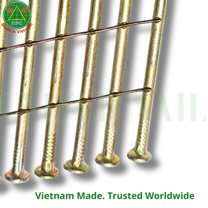 ตะปูเหล็กม้วนสำหรับพาเลท 15 องศา OEM ขนาด 3 นิ้ว x 0.120 มม. จำนวน 4500 ชิ้น หัวลายตาราง ก้านเรียบ จากเวียดนาม |    ตะปูแบบม้วน - Product Image 2