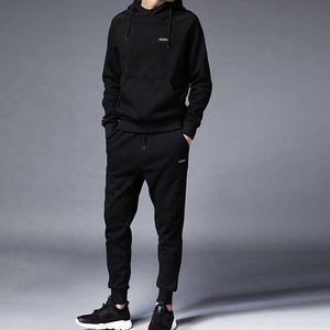Conjunto Deportivo para Hombre con Bloques de Color, Sudadera con Capucha y Cordón Ajustable, Manga Larga, Transpirable, Azul Borgoña, Corte Regular, Verano - Product Image 1