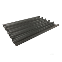 ATLAS STAR Moule à pain français perforé antiadhésif en alliage d'aluminium PTFE résistant à la chaleur, noir, compatible four, pour 5 pains