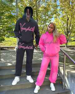 Custom Embroidery Logo High Quality Flare Sweatpants and Hoodie Set Sports Suit Track Suits <b>Trousers</b> Two Piece Set Jogging Set - Product Image 6