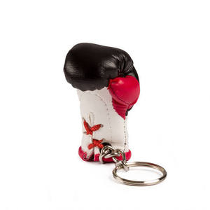 Mini guantes de boxeo con estampado de cuero y logotipo personalizado promocional, llavero para espejo de coche, hogar, accesorios de decoración colgantes - Product Image 2