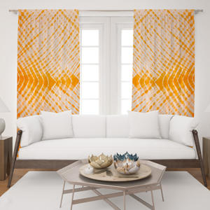 Cortina Bohemia de Algodón de Alta Calidad con Estampado Shibori Teñido a Mano, Ecológica, para Apartamento, Villa, Habitación de Huéspedes, Venta al por Mayor en India - Product Image 1